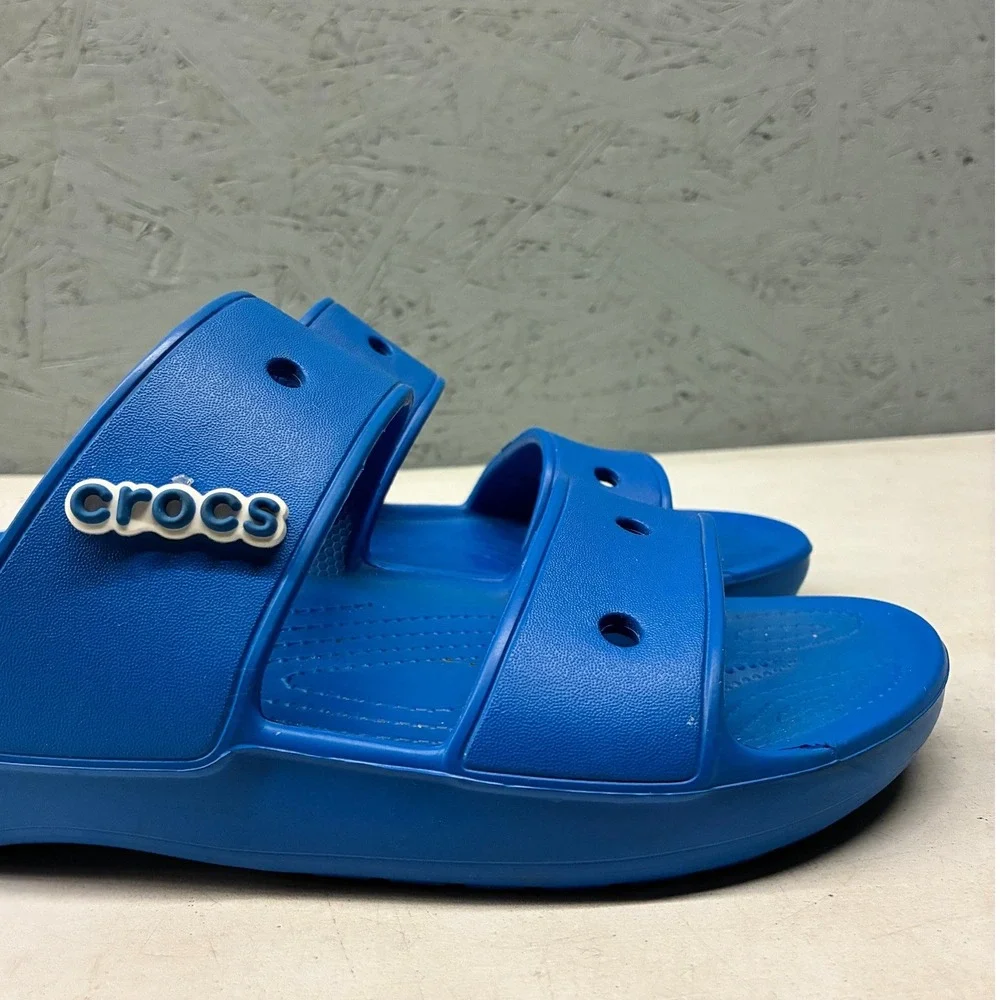 Crocs Classic Slide Sandals Men's US 13 Blue Comfort Slip On Casual
